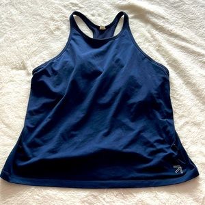 Navy J. Crew X New Balance Workout Top with built in bra